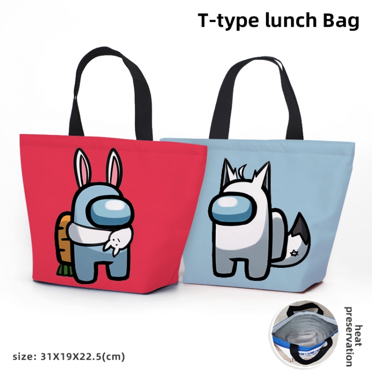AmongUS Anime Waterproof lunch bag can be customized by single style 6