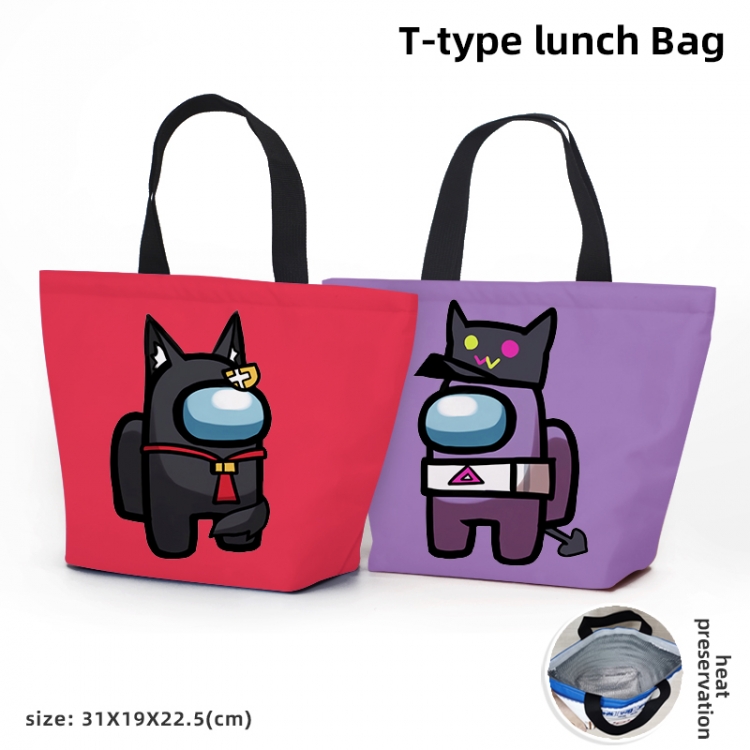 AmongUS Anime Waterproof lunch bag can be customized by single style 8