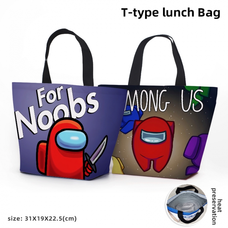 AmongUS Anime Waterproof lunch bag can be customized by single style 3