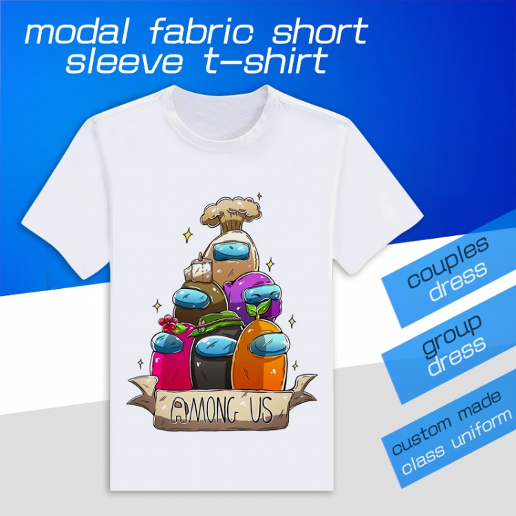 AmongUS Game Round neck modal T-shirt can be customized by single style 12