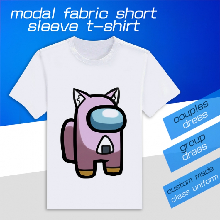 AmongUS Game Round neck modal T-shirt can be customized by single style 02