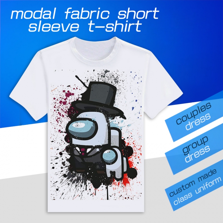 AmongUS Game Round neck modal T-shirt can be customized by single style 17