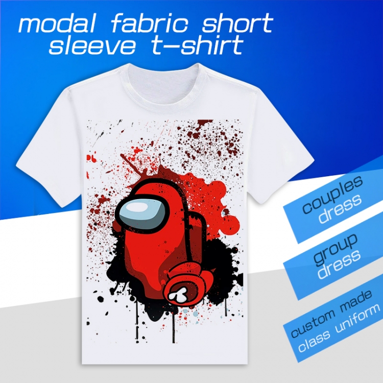 AmongUS Game Round neck modal T-shirt can be customized by single style 19