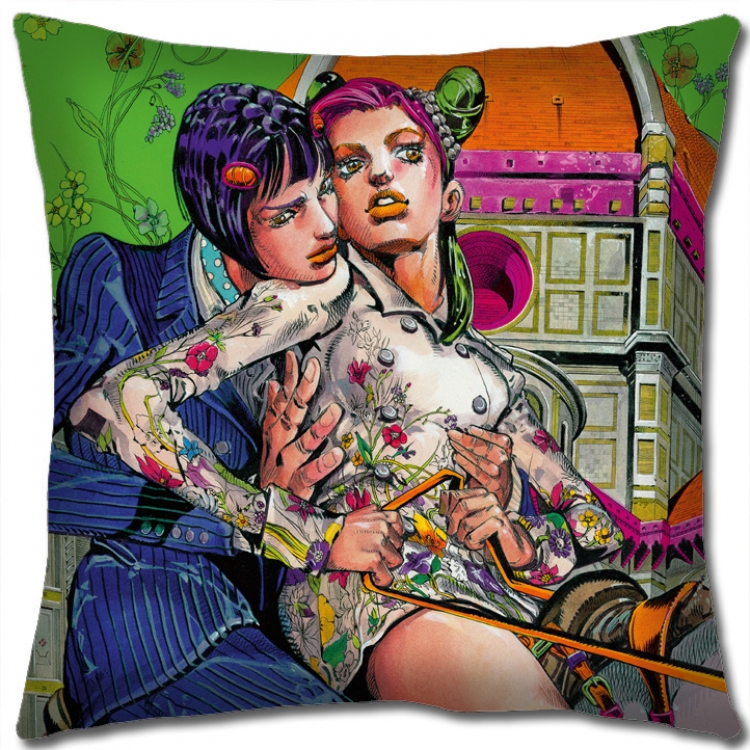 JoJos Bizarre Adventure Anime square full-color pillow cushion 45X45CM NO FILLING J1136