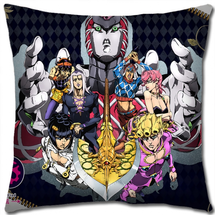 JoJos Bizarre Adventure Anime square full-color pillow cushion 45X45CM NO FILLING J152