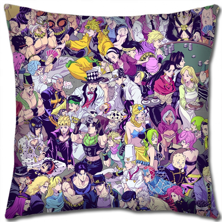 JoJos Bizarre Adventure Anime square full-color pillow cushion 45X45CM NO FILLING J1107