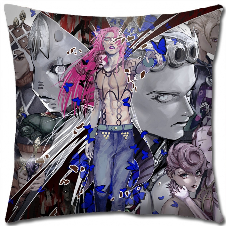 JoJos Bizarre Adventure Anime square full-color pillow cushion 45X45CM NO FILLING J1133