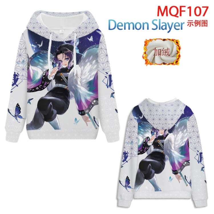 Demon Slaver Kimets Hooded pullover plus velvet padded sweater Hoodie 2XS-4XL, 9 sizes  MQF107