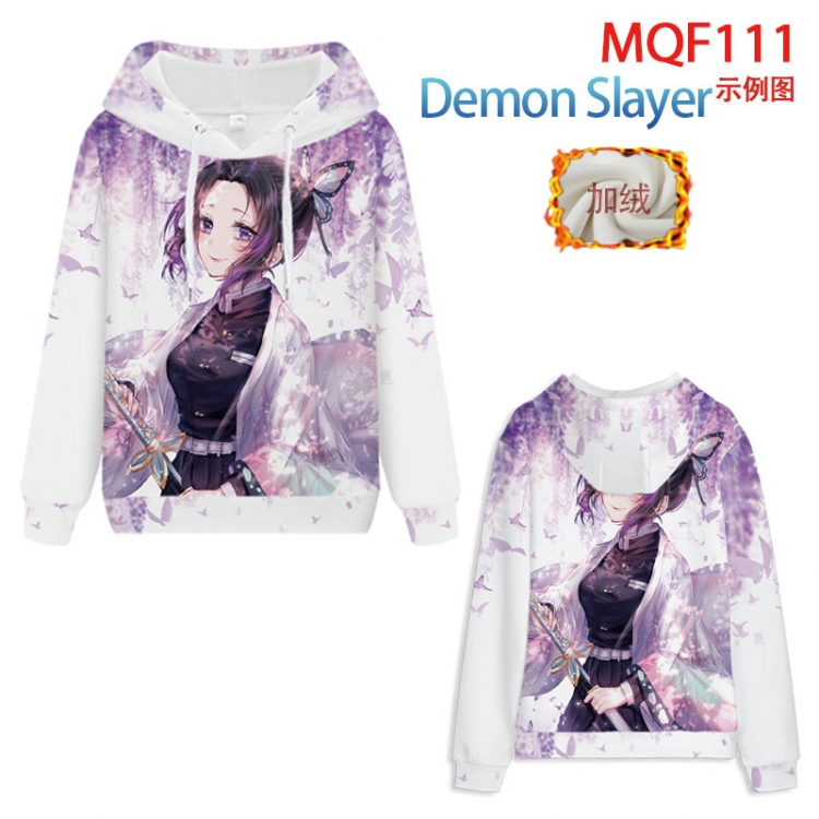 Demon Slaver Kimets Hooded pullover plus velvet padded sweater Hoodie 2XS-4XL, 9 sizes  MQF111