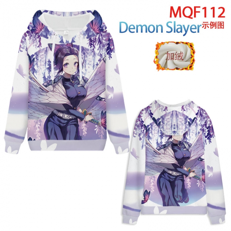 Demon Slaver Kimets Hooded pullover plus velvet padded sweater Hoodie 2XS-4XL, 9 sizes  MQF112