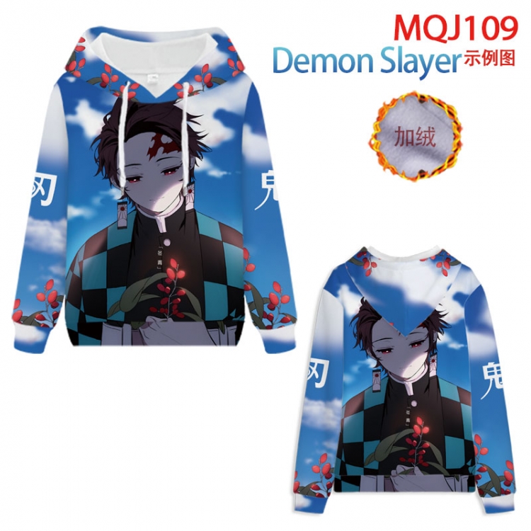 Demon Slaver Kimets hooded plus fleece sweater 9 sizes from XXS to 4XL  MQJ109