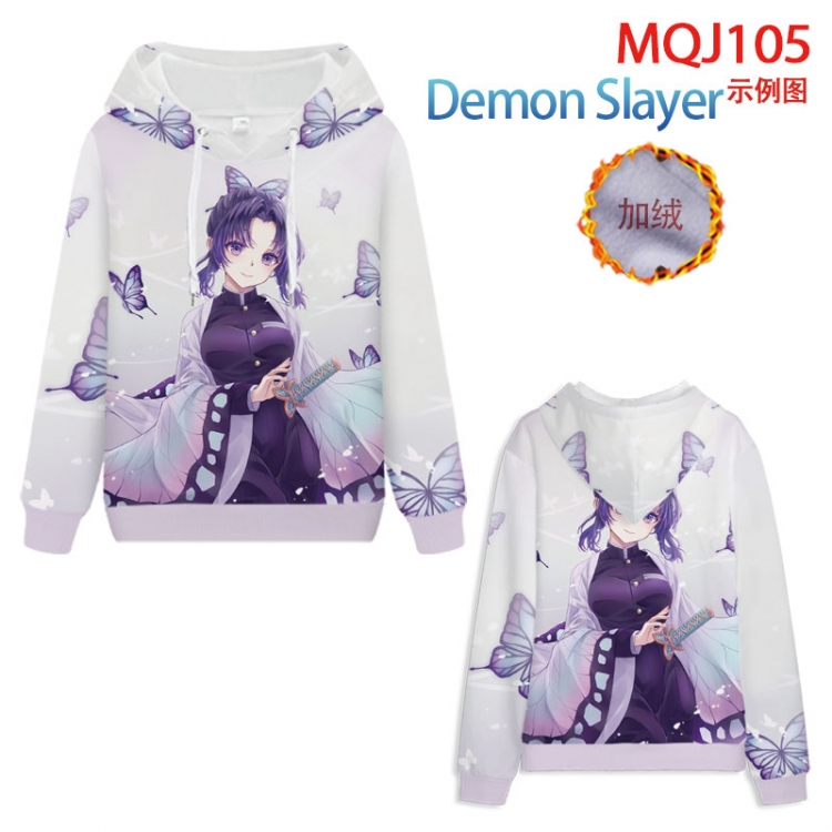 Demon Slaver Kimets hooded plus fleece sweater 9 sizes from XXS to 4XL  MQJ105