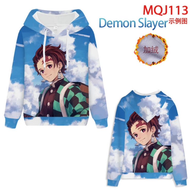Demon Slaver Kimets hooded plus fleece sweater 9 sizes from XXS to 4XL  MQJ113