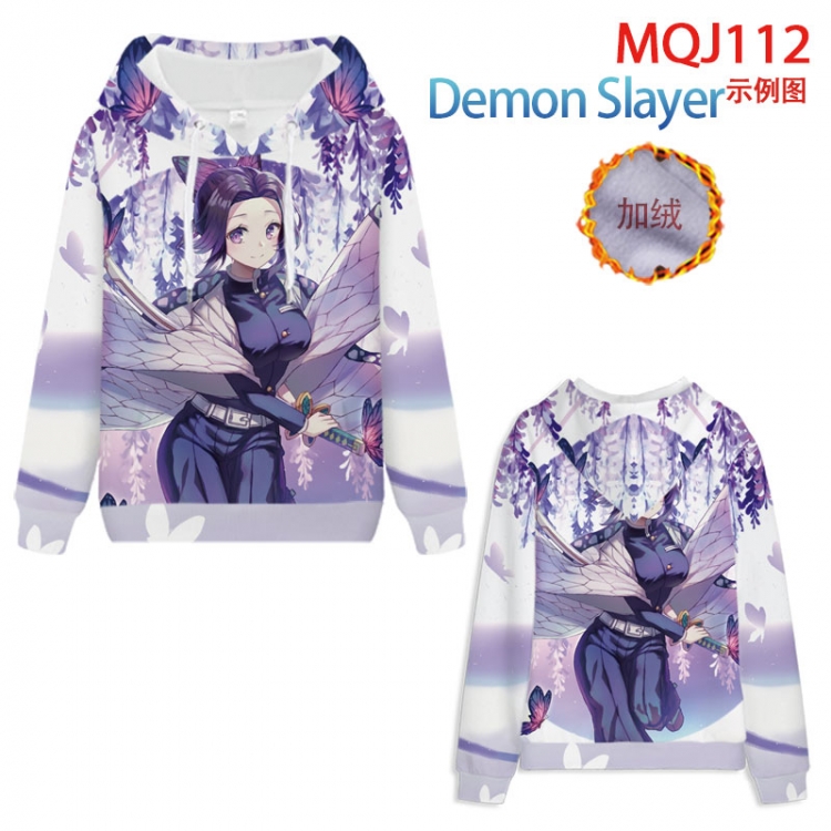 Demon Slaver Kimets hooded plus fleece sweater 9 sizes from XXS to 4XL  MQJ112