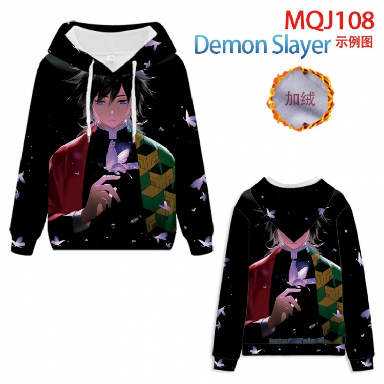 Demon Slaver Kimets hooded plus fleece sweater 9 sizes from XXS to 4XL  MQJ108