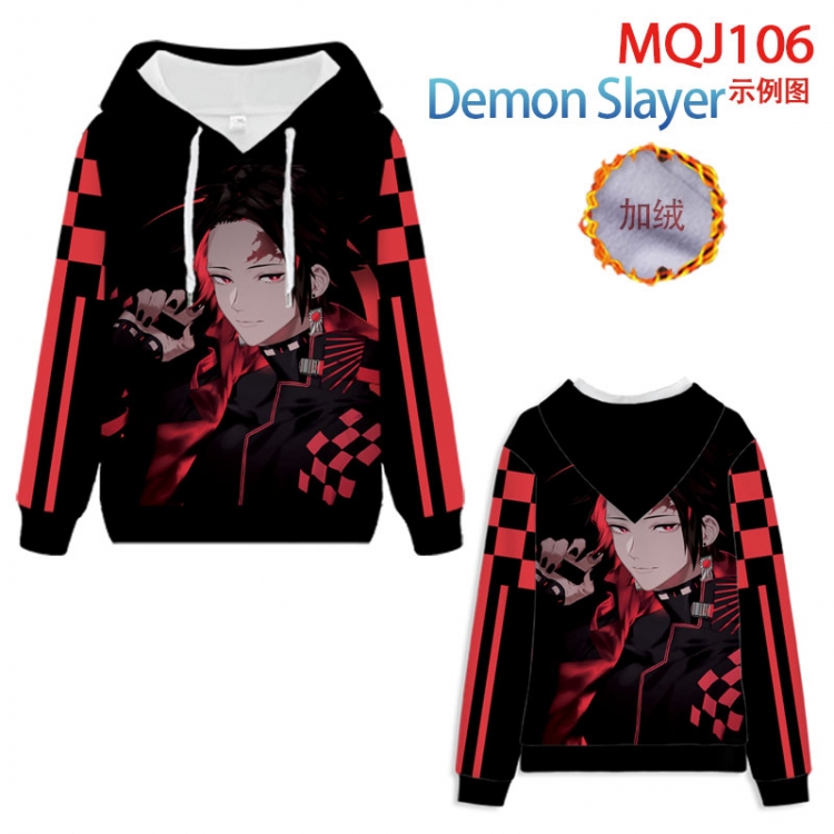 Demon Slaver Kimets hooded plus fleece sweater 9 sizes from XXS to 4XL  MQJ106
