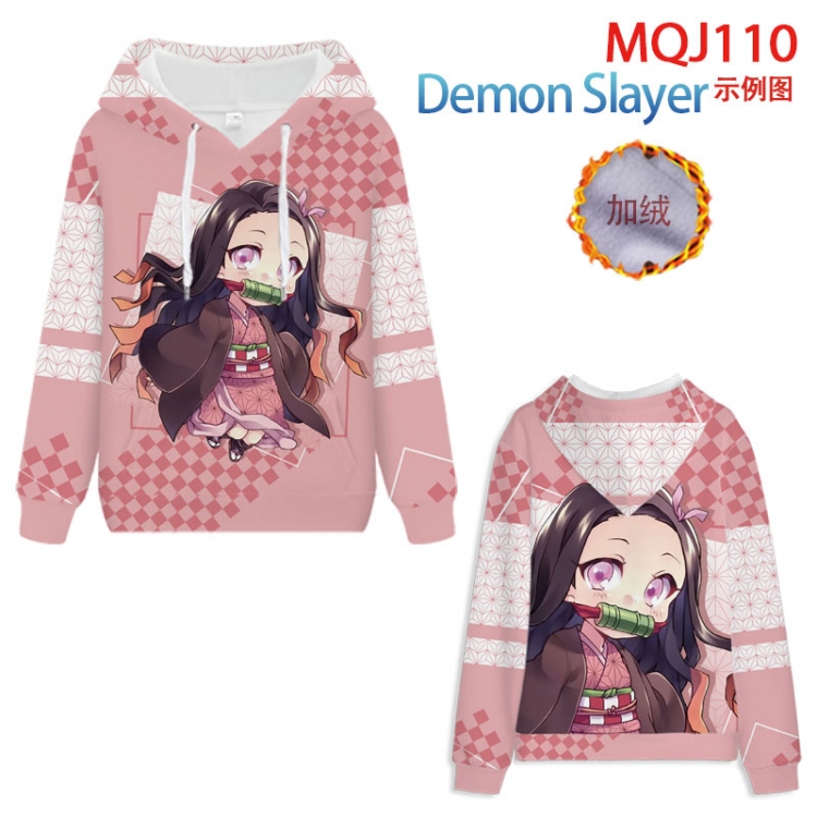 Demon Slaver Kimets hooded plus fleece sweater 9 sizes from XXS to 4XL  MQJ110