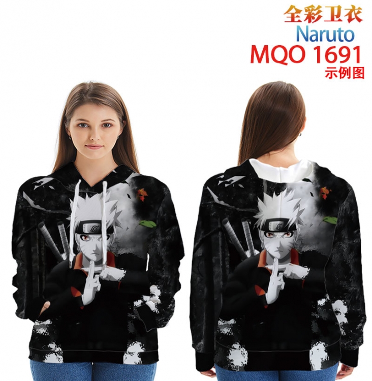 Naruto Full Color Patch pocket Sweatshirt Hoodie  9 sizes from XXS to 4XL MQO1691