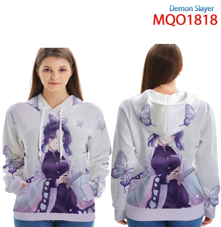 Demon Slayer Kimets Full Color Patch pocket Sweatshirt Hoodie  9 sizes from XXS to 4XL  MQO1818