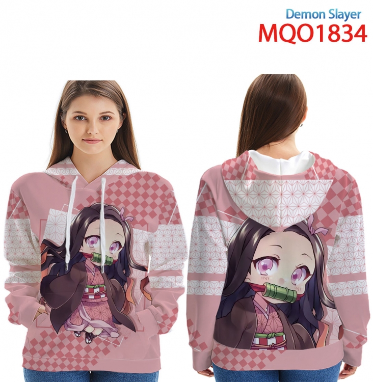 Demon Slayer Kimets Full Color Patch pocket Sweatshirt Hoodie  9 sizes from XXS to 4XL  MQO1834