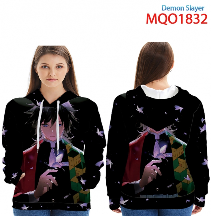 Demon Slayer Kimets Full Color Patch pocket Sweatshirt Hoodie  9 sizes from XXS to 4XL  MQO1832