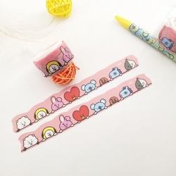 BTS Pink Sticker tape statione...