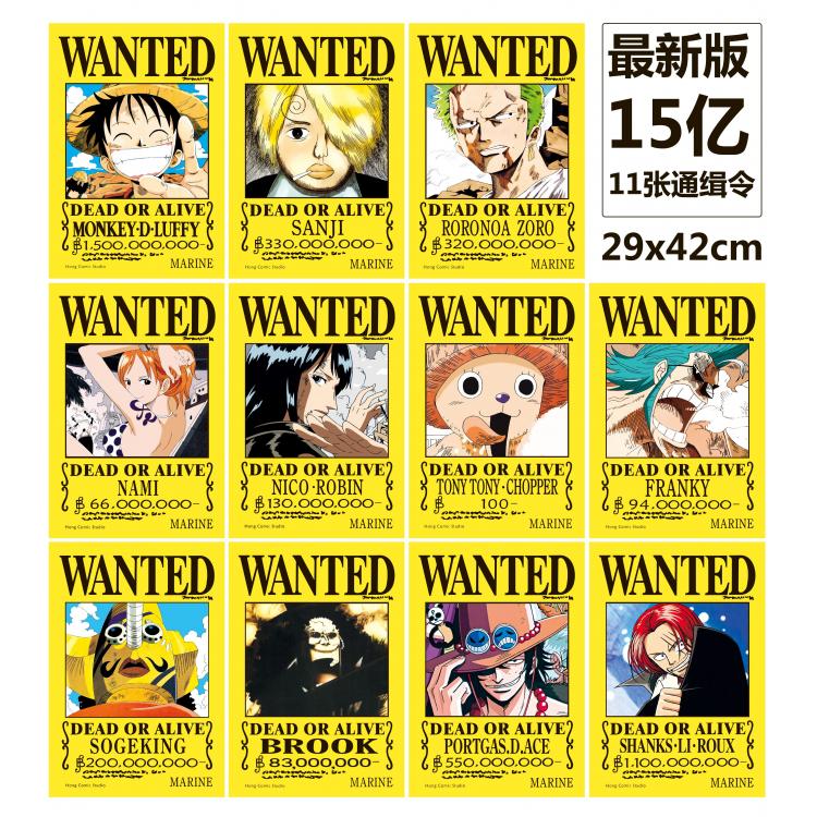 Poster One Piece price for 11 pcs  a set