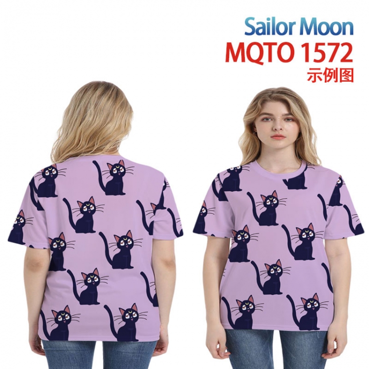 Sailor Moon Full color printing flower short sleeve T-shirt 2XS-4XL, 9 sizes MQTO1572