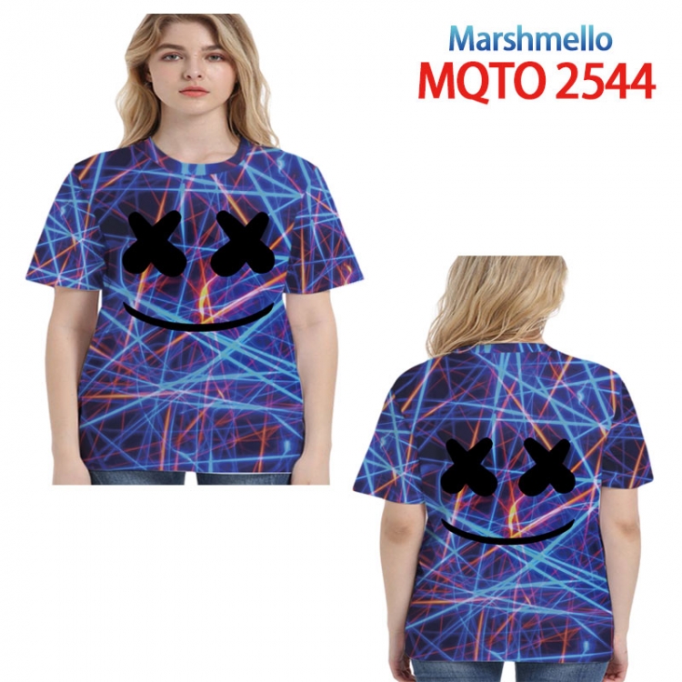 Marshmello Full color printing flower short sleeve T-shirt 2XS-4XL, 9 sizes MQTO2544