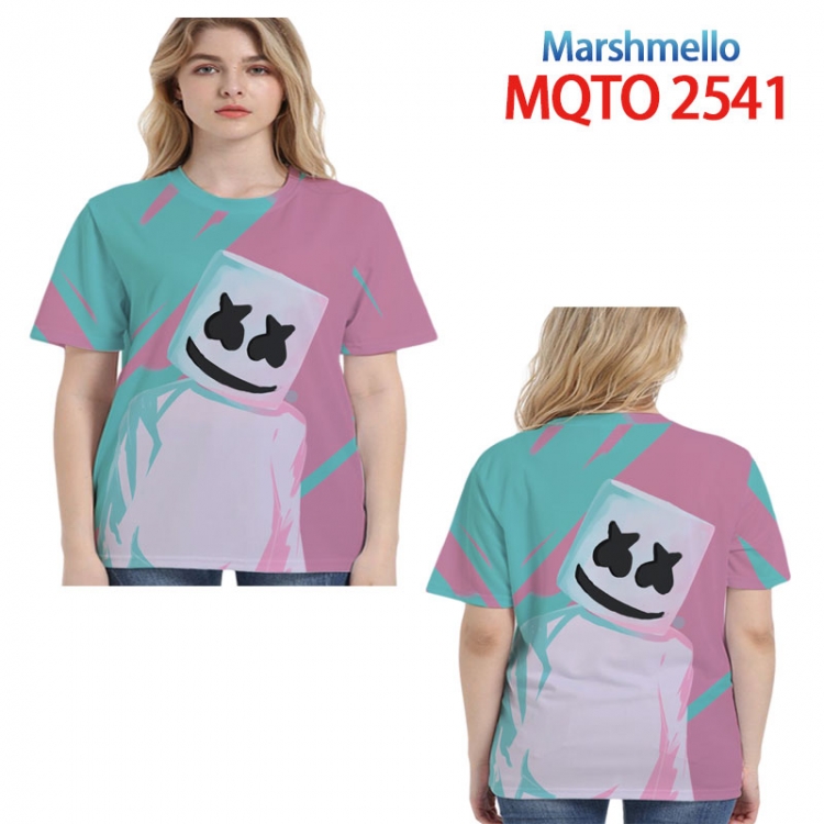 Marshmello Full color printing flower short sleeve T-shirt 2XS-4XL, 9 sizes MQTO2541