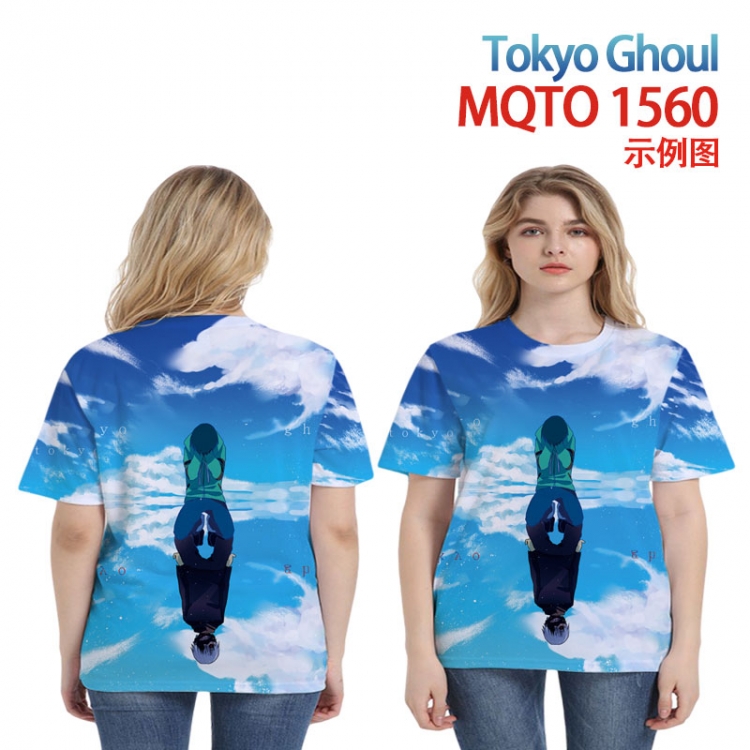 Tokyo Ghoul Full color printing flower short sleeve T-shirt 2XS-4XL, 9 sizes MQTO1560