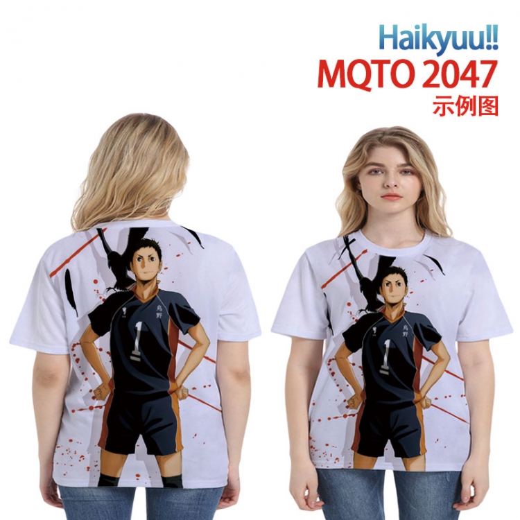 Haikyuu!! Full color printing flower short sleeve T-shirt 2XS-4XL, 9 sizes MQTO2047