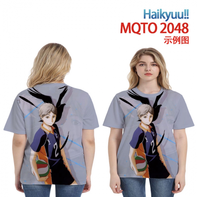 Haikyuu!! Full color printing flower short sleeve T-shirt 2XS-4XL, 9 sizes MQTO2048