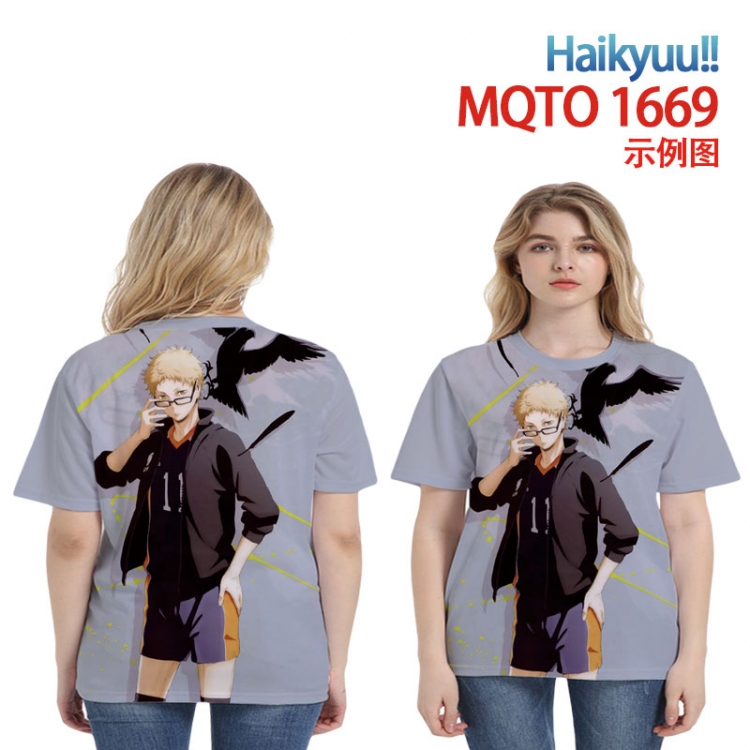 Haikyuu!! Full color printing flower short sleeve T-shirt 2XS-4XL, 9 sizes MQTO2054