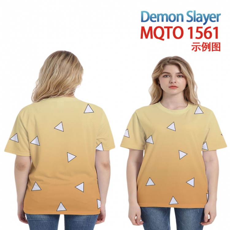 Demon Slayer Kimets Full color printing flower short sleeve T-shirt 2XS-4XL, 9 sizes MQTO1561