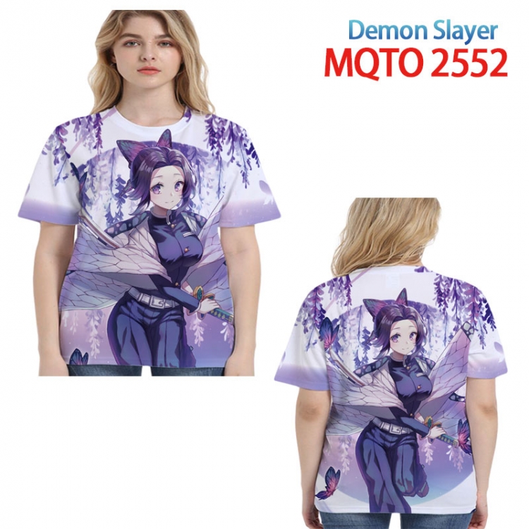 Demon Slayer Kimets Full color printing flower short sleeve T-shirt 2XS-4XL, 9 sizes MQTO2552