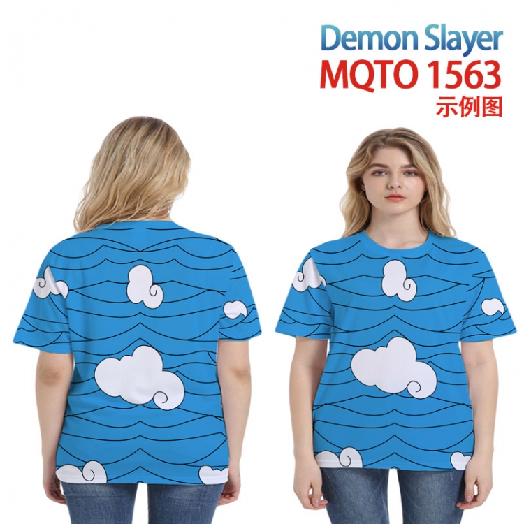 Demon Slayer Kimets Full color printing flower short sleeve T-shirt 2XS-4XL, 9 sizes MQTO1563