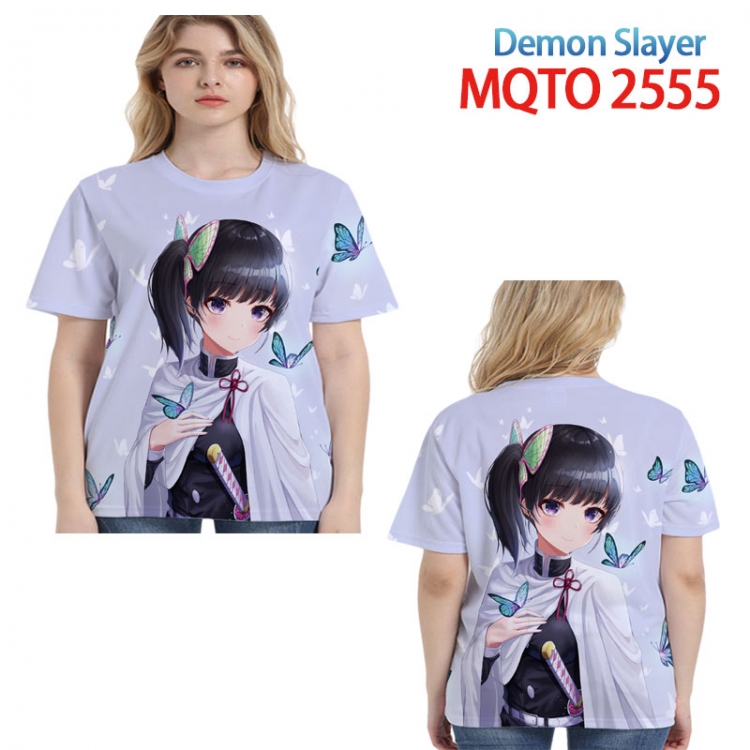 Demon Slayer Kimets Full color printing flower short sleeve T-shirt 2XS-4XL, 9 sizes MQTO2555