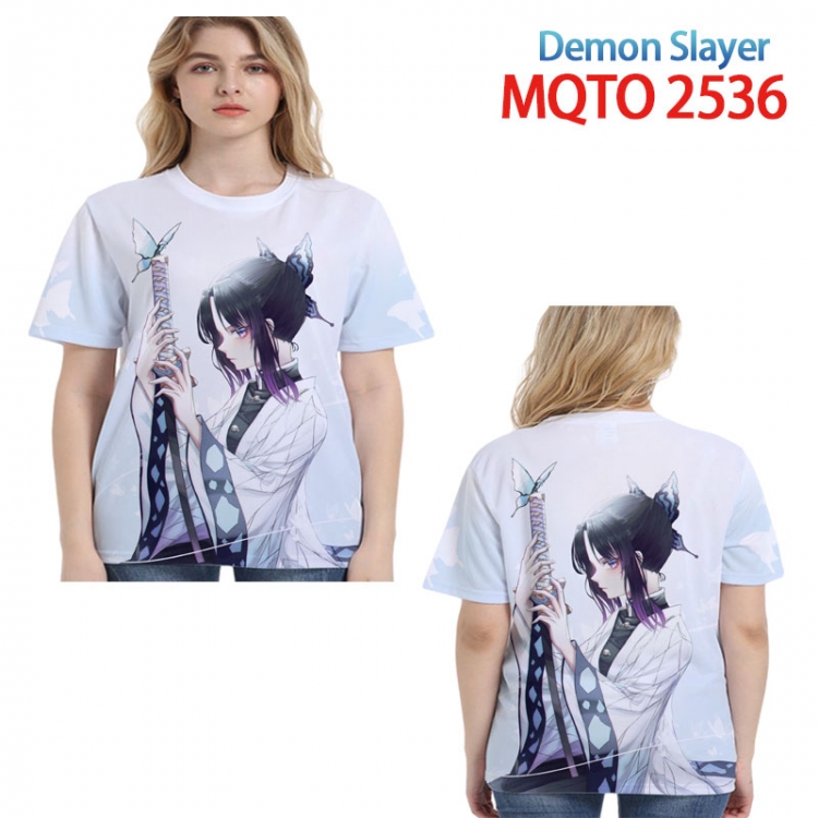 Demon Slayer Kimets Full color printing flower short sleeve T-shirt 2XS-4XL, 9 sizes MQTO2536