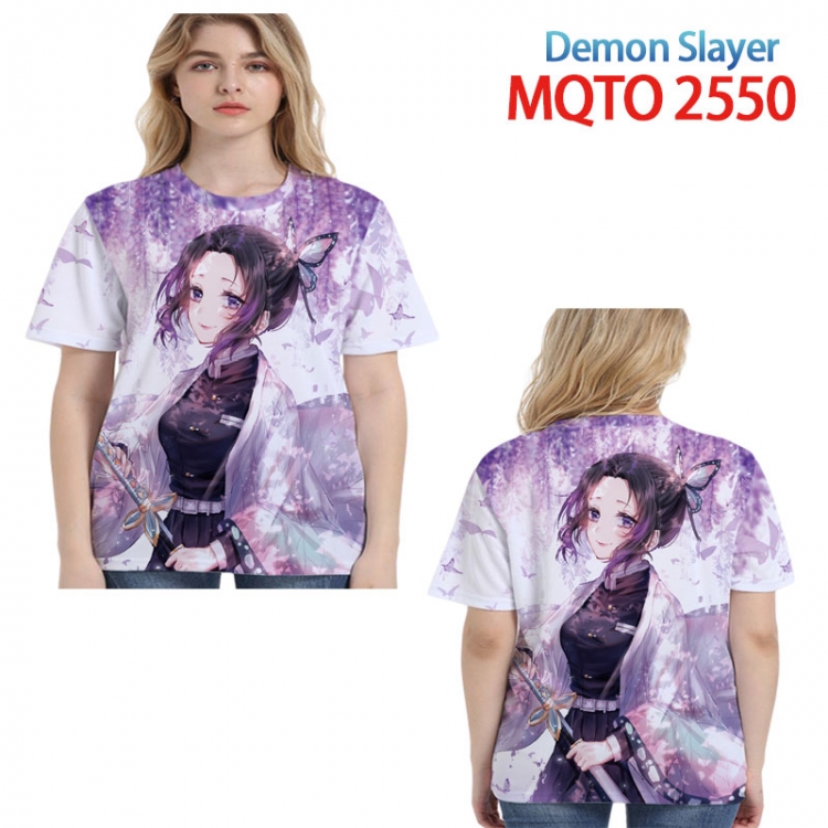 Demon Slayer Kimets Full color printing flower short sleeve T-shirt 2XS-4XL, 9 sizes MQTO2550