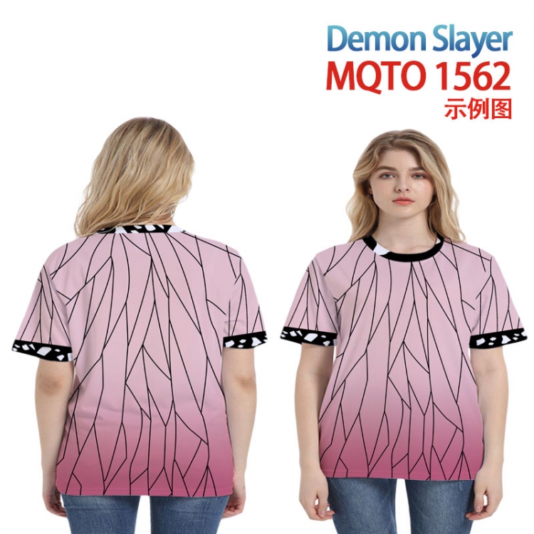Demon Slayer Kimets Full color printing flower short sleeve T-shirt 2XS-4XL, 9 sizes MQTO1562