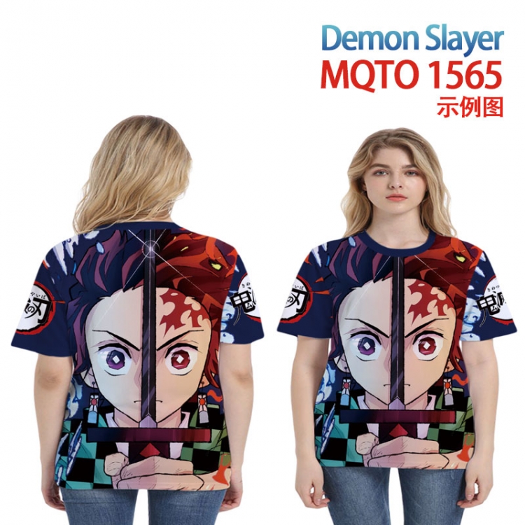 Demon Slayer Kimets Full color printing flower short sleeve T-shirt 2XS-4XL, 9 sizes MQTO1565