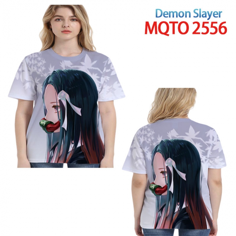 Demon Slayer Kimets Full color printing flower short sleeve T-shirt 2XS-4XL, 9 sizes MQTO2556