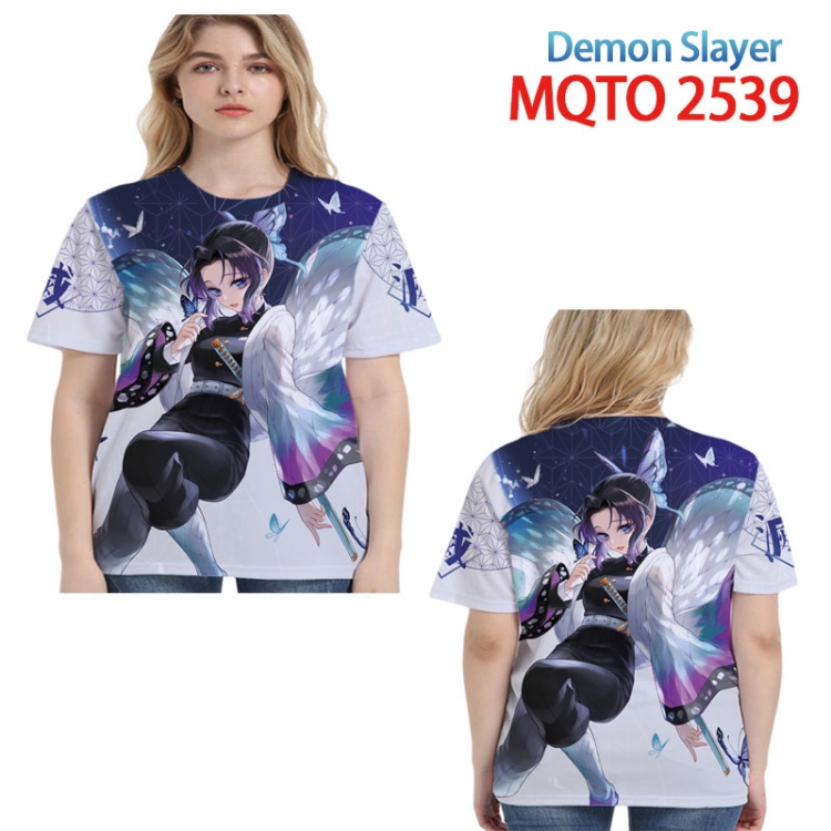 Demon Slayer Kimets Full color printing flower short sleeve T-shirt 2XS-4XL, 9 sizes MQTO2539