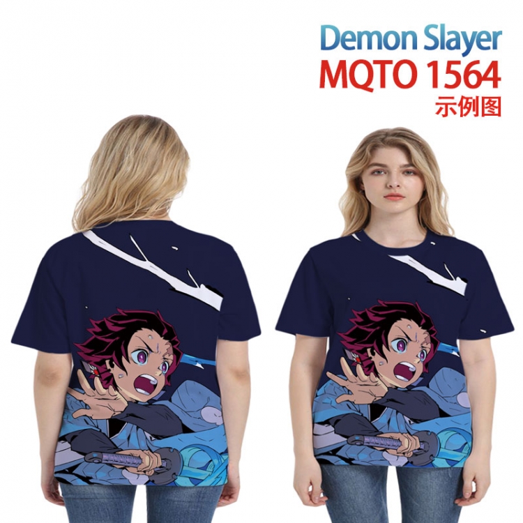 Demon Slayer Kimets Full color printing flower short sleeve T-shirt 2XS-4XL, 9 sizes MQTO1564