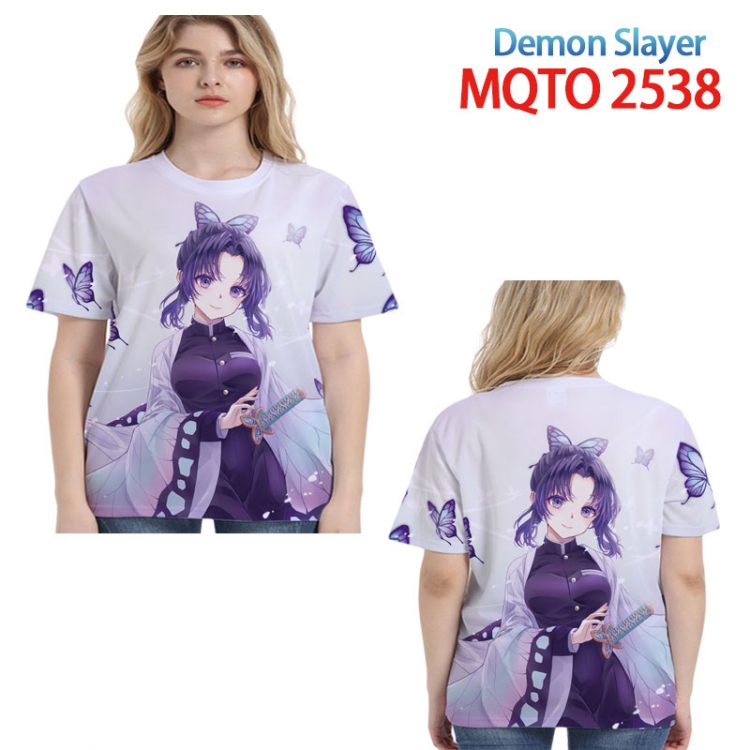 Demon Slayer Kimets Full color printing flower short sleeve T-shirt 2XS-4XL, 9 sizes MQTO2538