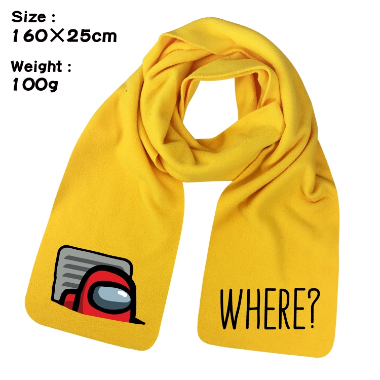 Among Us-2 Anime Full color velvet scarf 160X25CM 100G