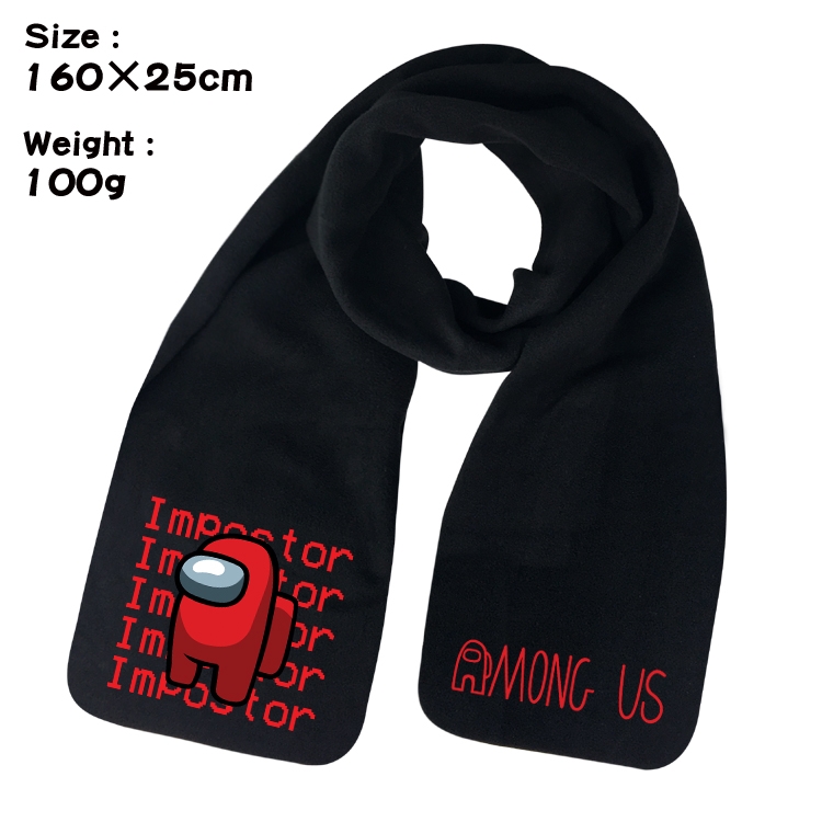 Among Us-1 Anime Full color velvet scarf 160X25CM 100G