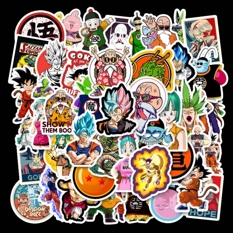 DRAGON BALL Doodle stickers Waterproof stickers a set of 50 price for 5 sets Style A