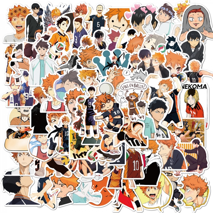 Haikyuu!! Doodle stickers Waterproof stickers a set of 102 price for 5 sets